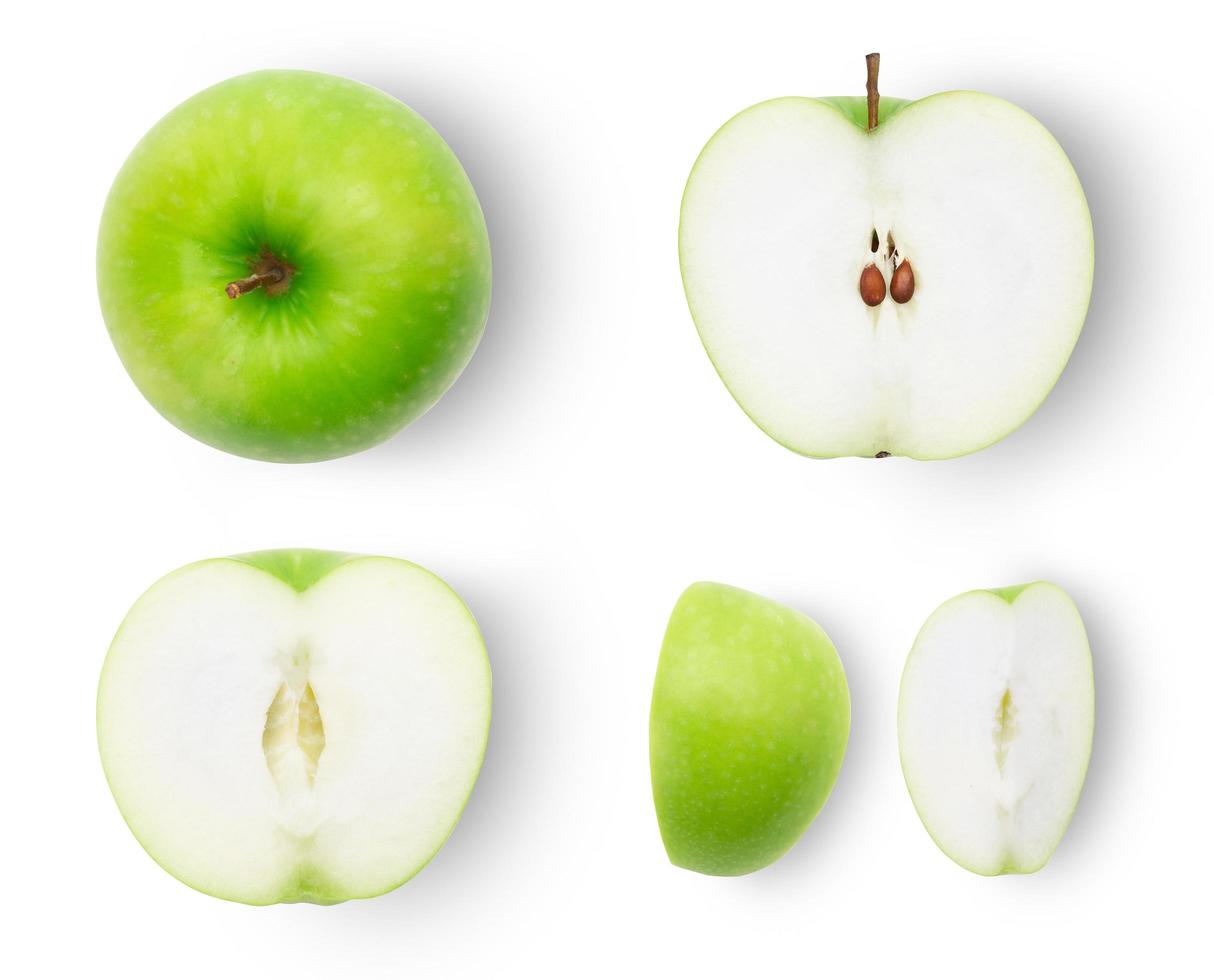 plano de manzanas verdes foto