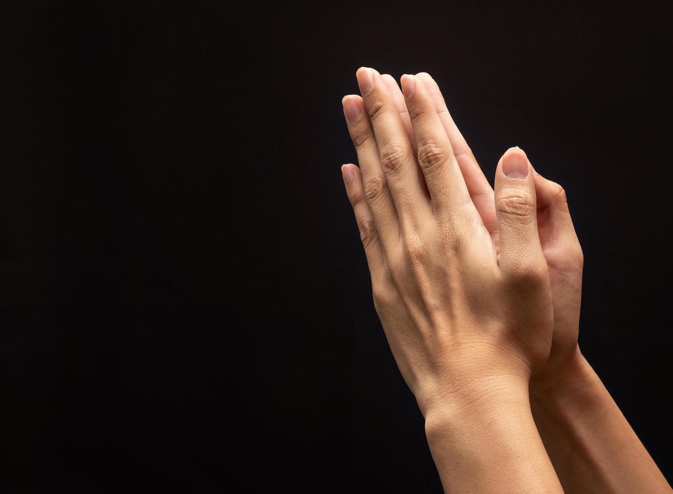 Hands in prayer photo