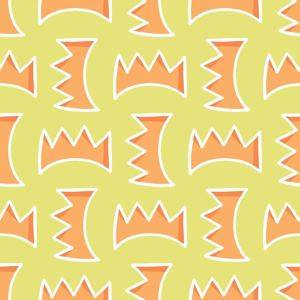 Vector seamless texture background pattern. Hand drawn, yellow, orange, white colors.