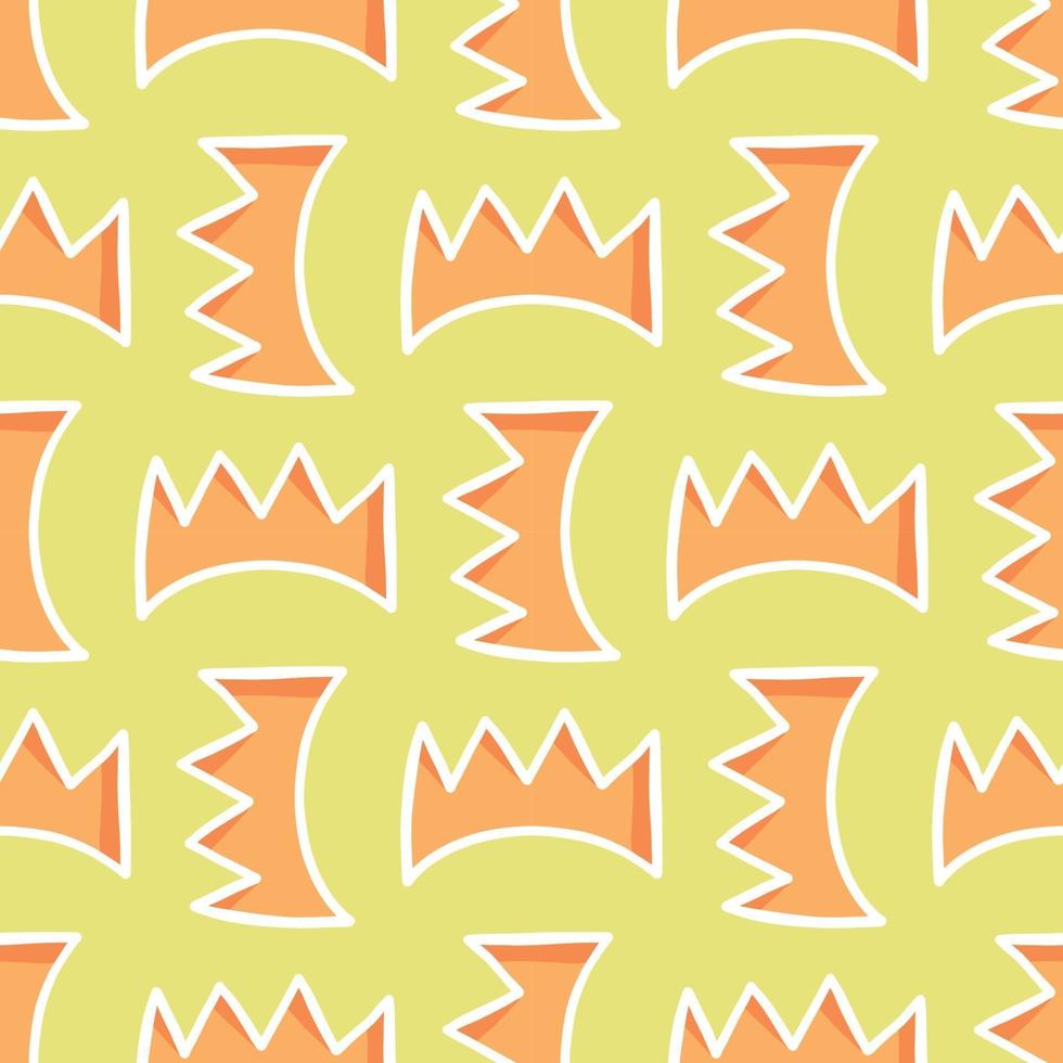 Vector seamless texture background pattern. Hand drawn, yellow, orange, white colors.