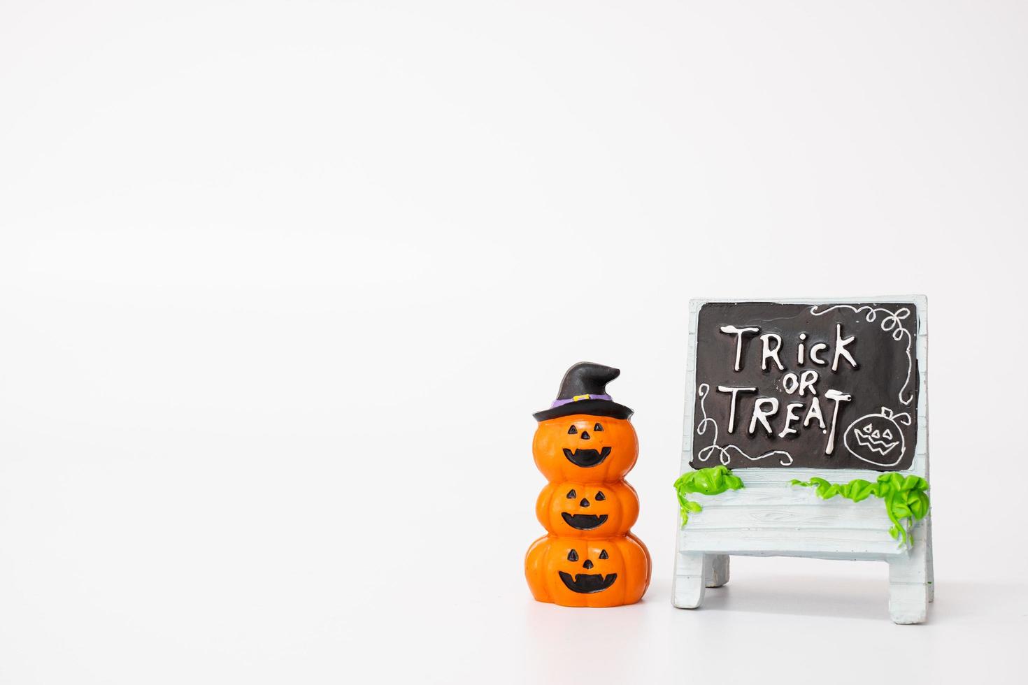 Halloween party props decoration on a white background, Halloween party concept photo