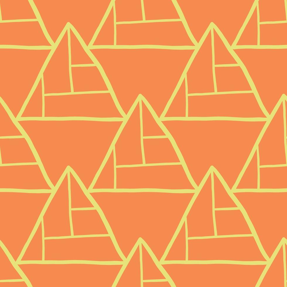 patrón de fondo de textura transparente de vector. dibujados a mano, naranja, colores amarillos. vector