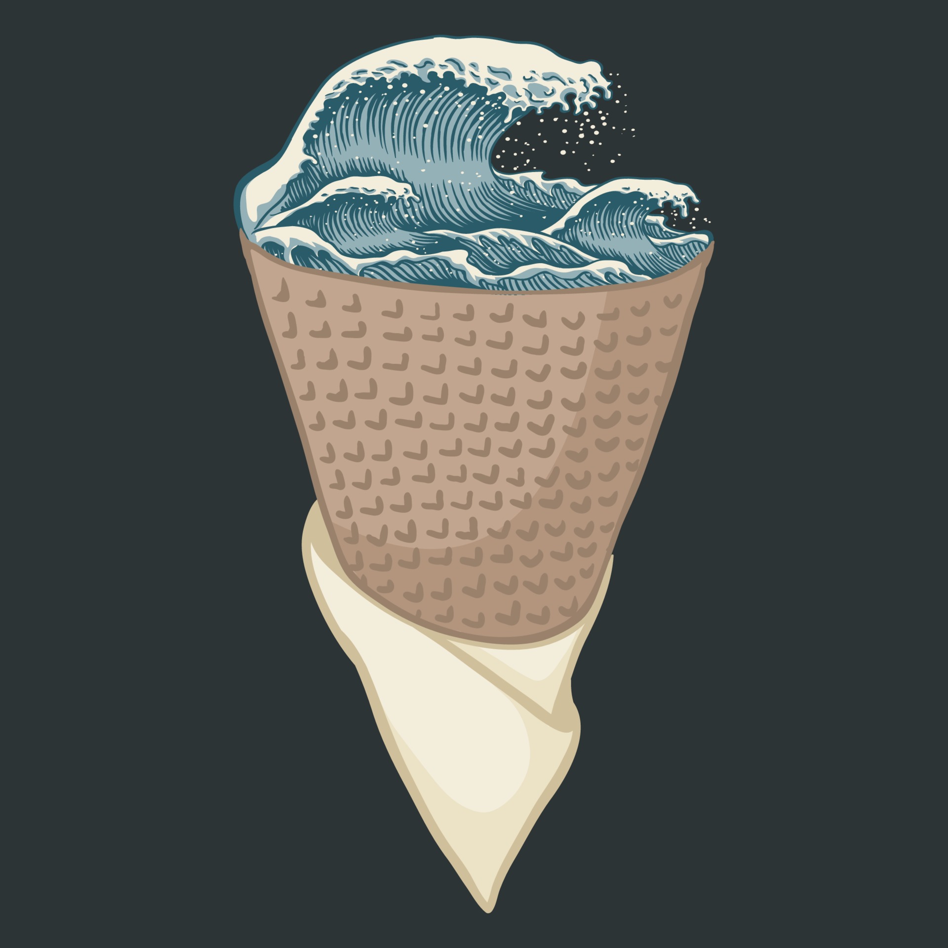 Ice cream wave sea illustration 2077791 Vector Art at Vecteezy