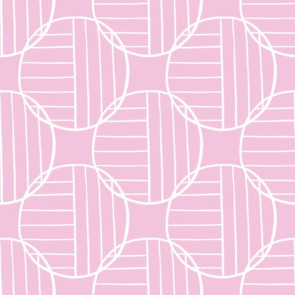 Vector seamless texture background pattern. Hand drawn, pink, white colors.