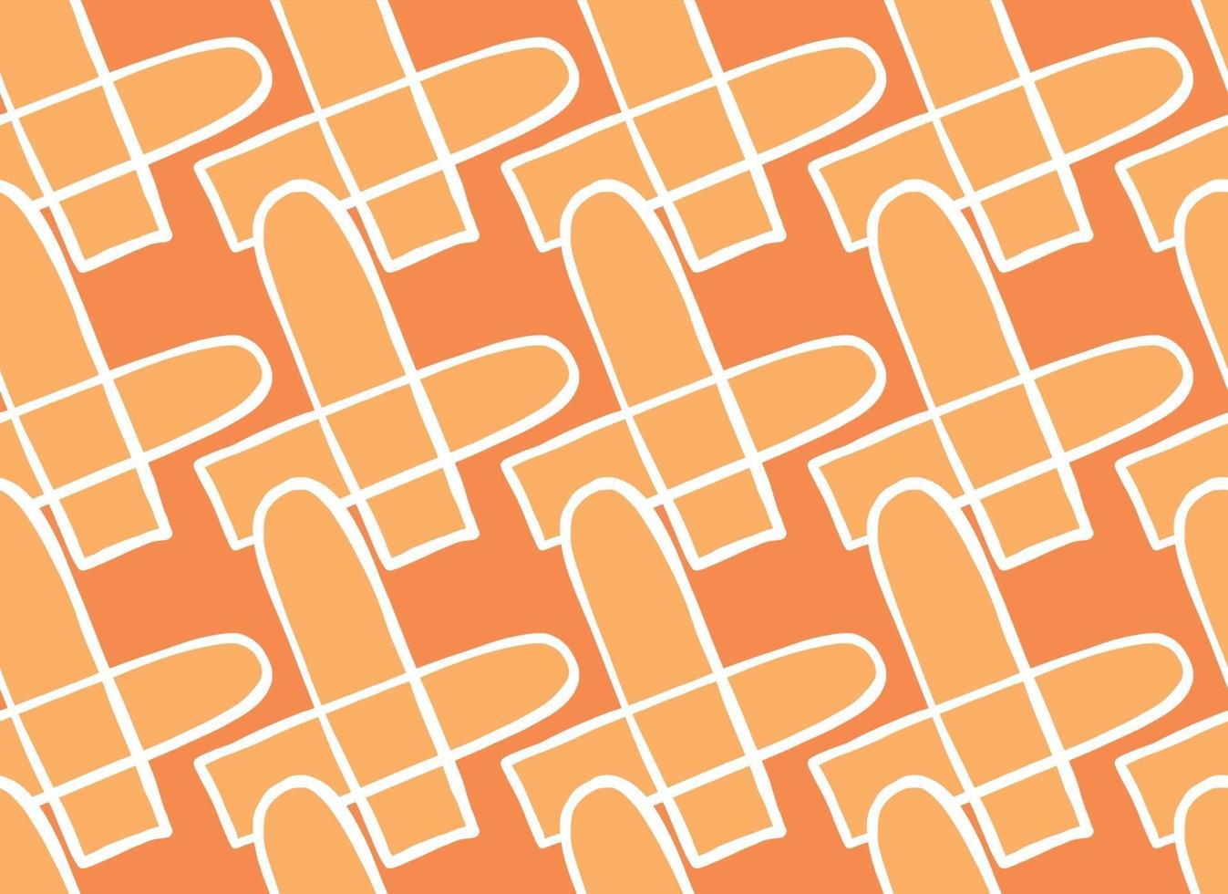 Vector texture background, seamless pattern. Hand drawn, orange, white colors.