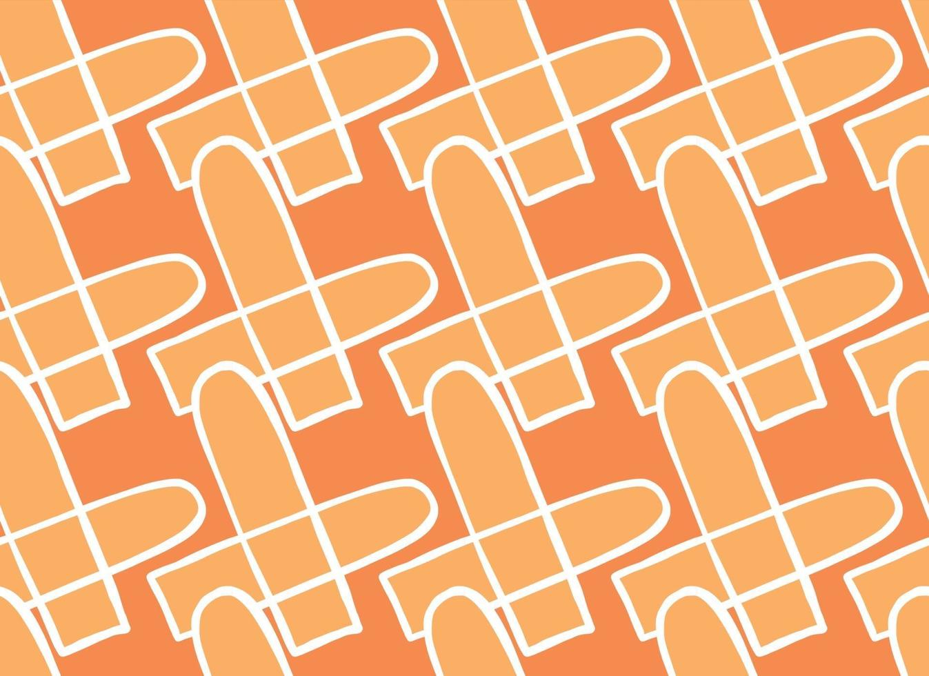 Vector texture background, seamless pattern. Hand drawn, orange, white colors.