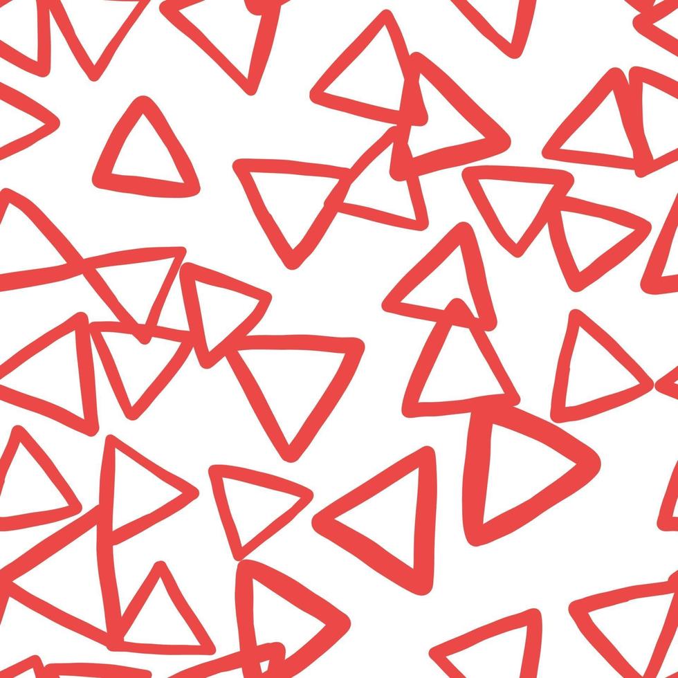 Vector seamless texture background pattern. Hand drawn, red, white ...