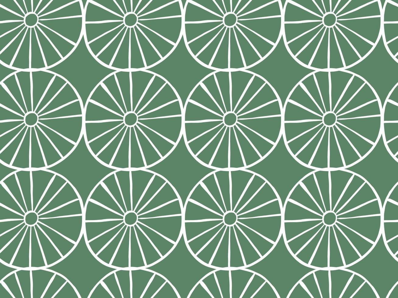 Vector texture background, seamless pattern. Hand drawn, green, white colors.