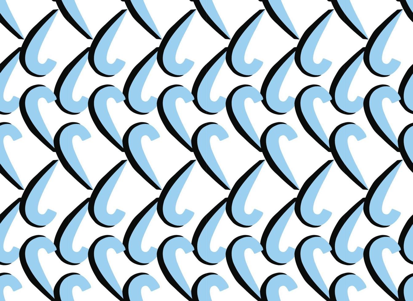 Vector texture background, seamless pattern. Hand drawn, blue, black, white colors.