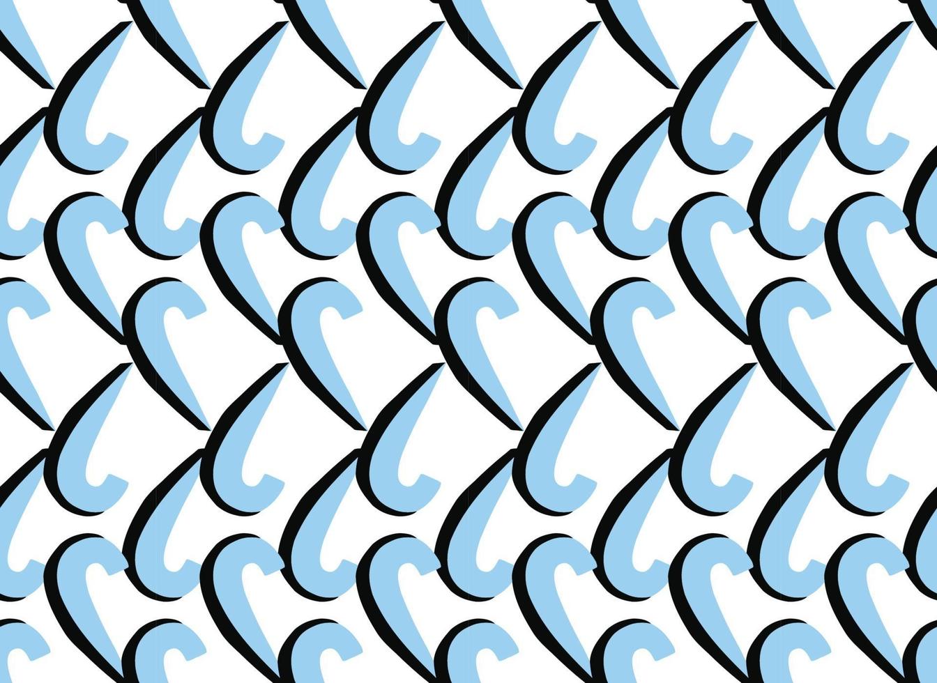 Vector texture background, seamless pattern. Hand drawn, blue, black, white colors.