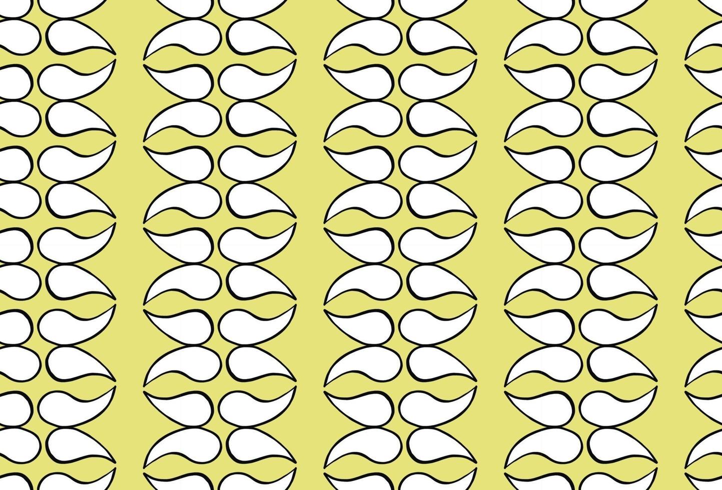 Vector texture background, seamless pattern. Hand drawn, yellow, black, white colors.