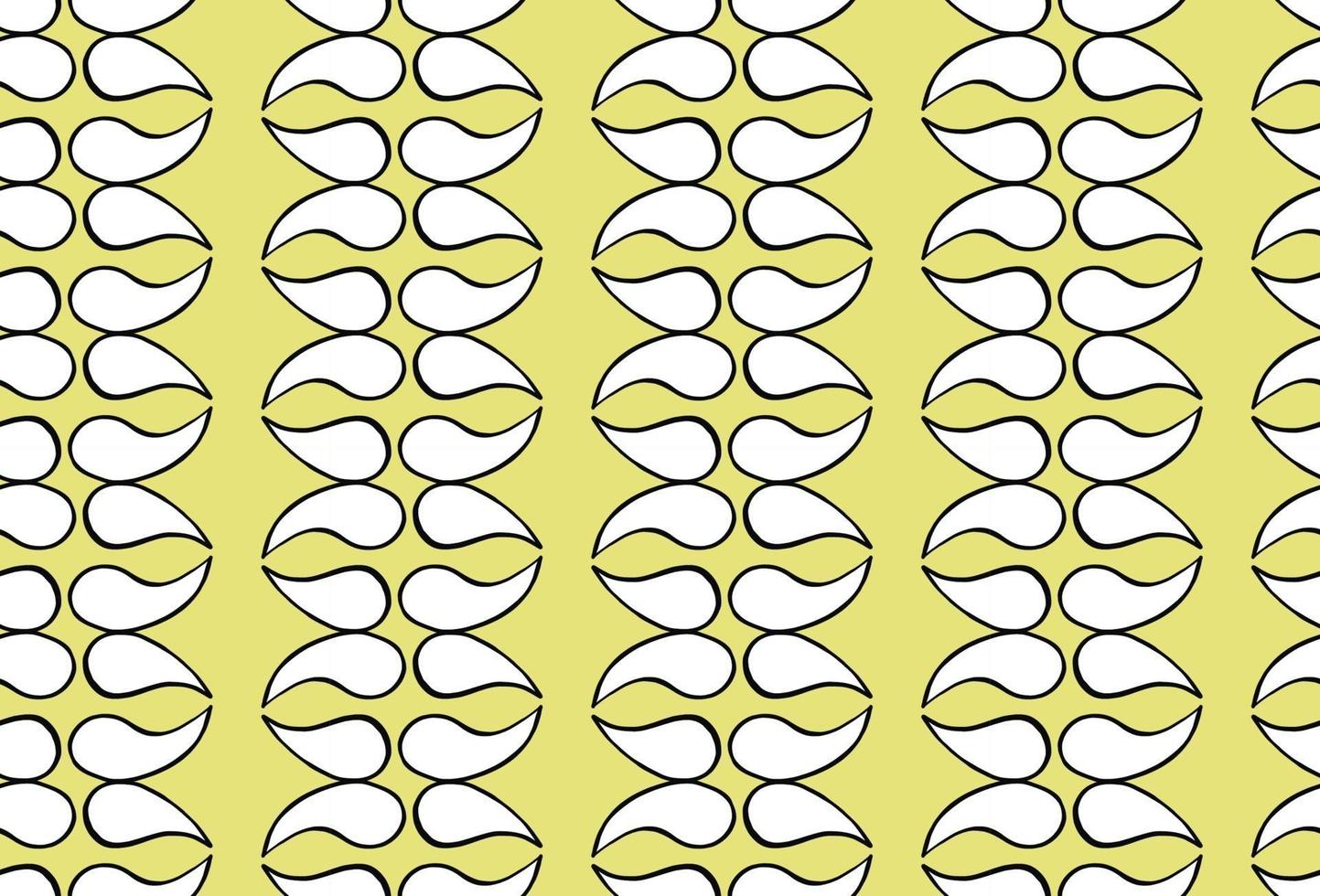 Vector texture background, seamless pattern. Hand drawn, yellow, black, white colors.