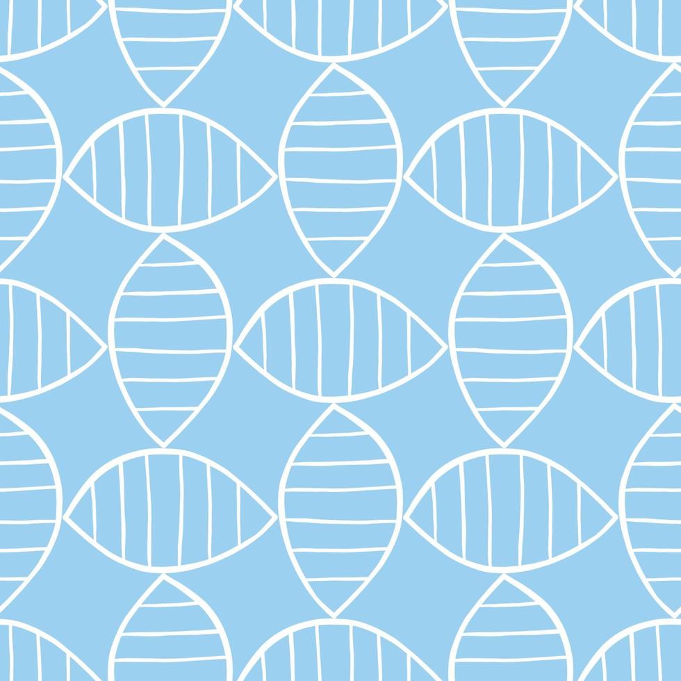 Vector seamless texture background pattern. Hand drawn, blue, white colors.