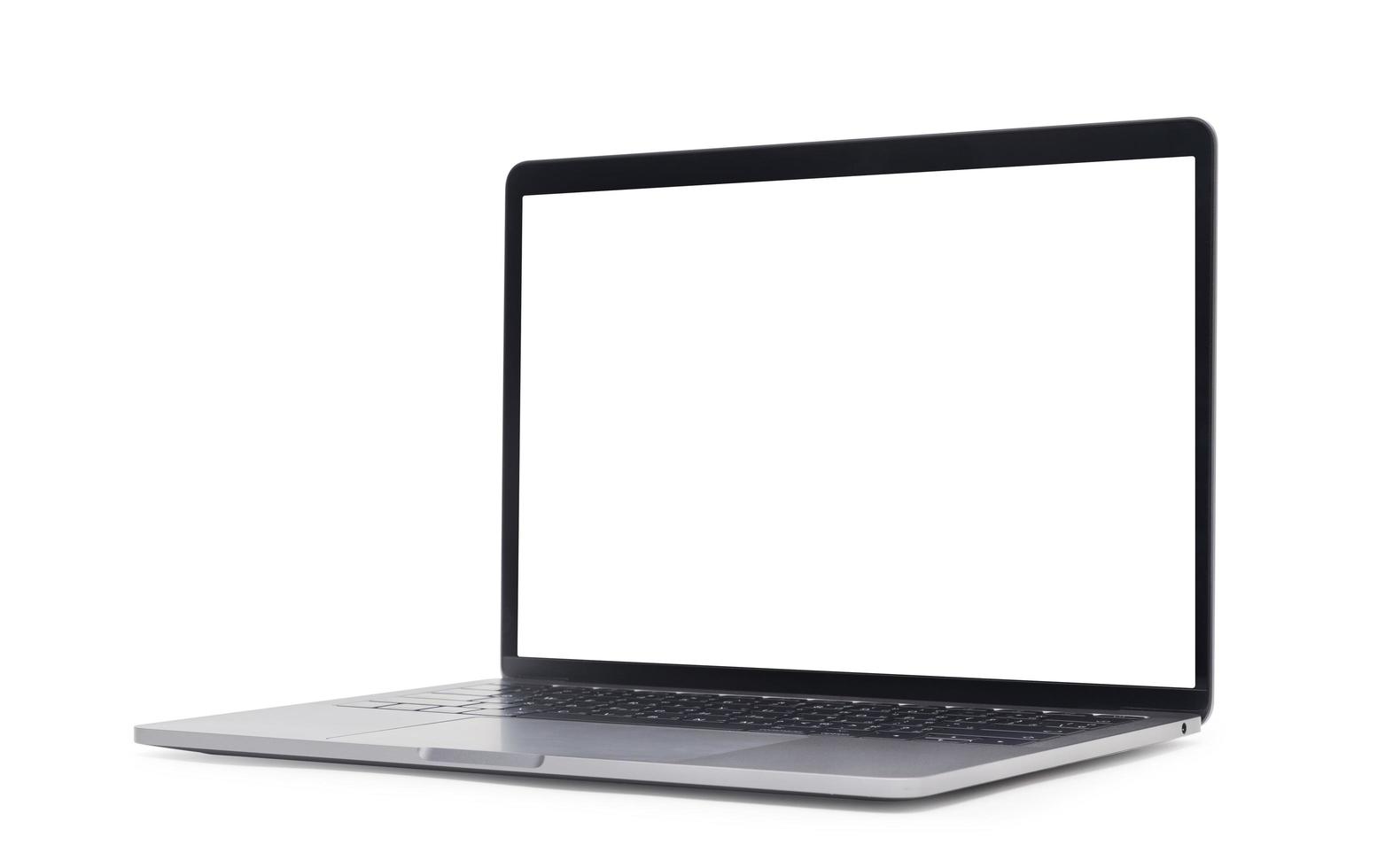 Laptop mock-up on white photo