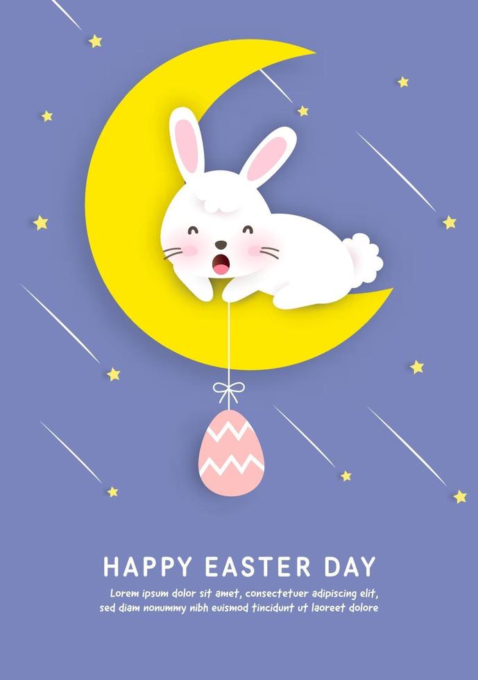 Easter day card vector