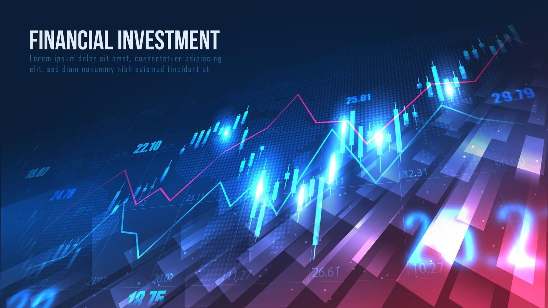 Stock market or forex trading graph in graphic concept. vector