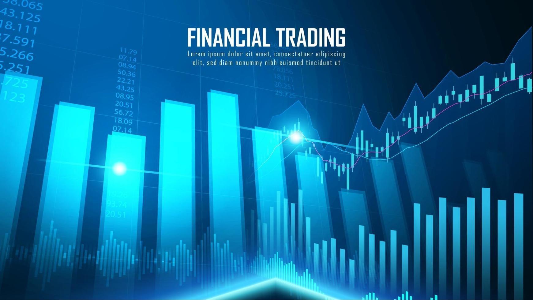 Stock market or forex trading graph in graphic concept. vector