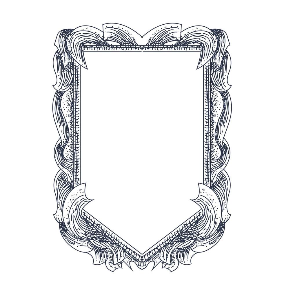 ornament frame vintage inking illustration artwork vector
