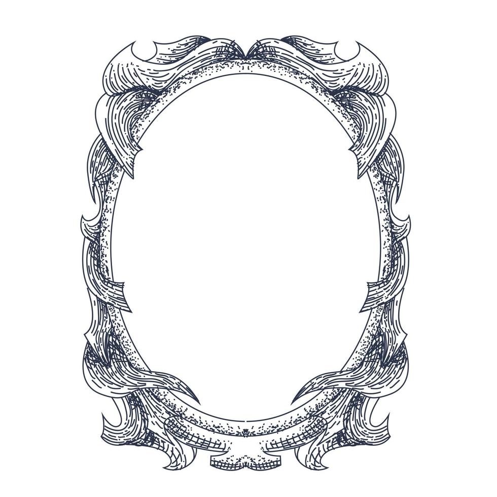 ornament frame vintage inking illustration artwork vector