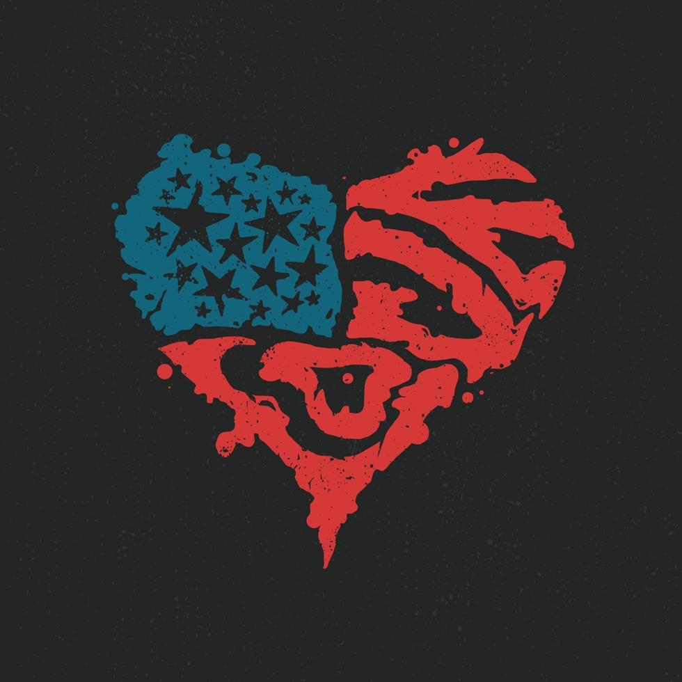 símbolo de amor americano día de san valentín vector