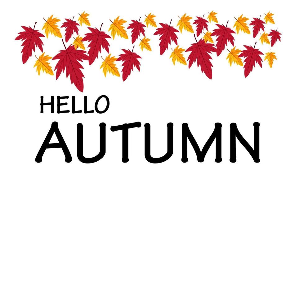 ilustración vectorial de un diseño de otoño con hojas vector