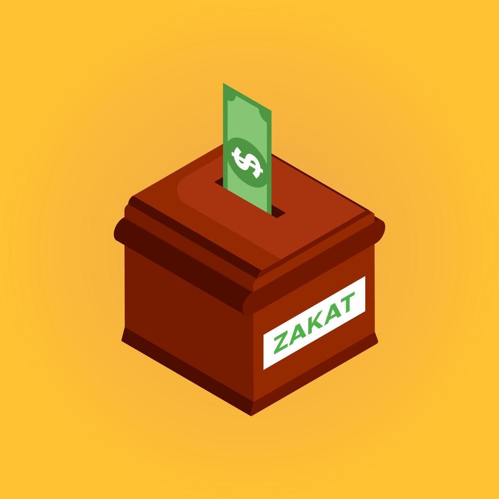 Zakat donation vector illustration