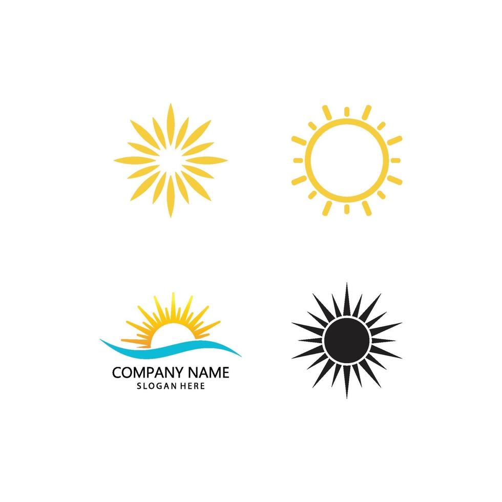 logotipo de ilustración de sol vector