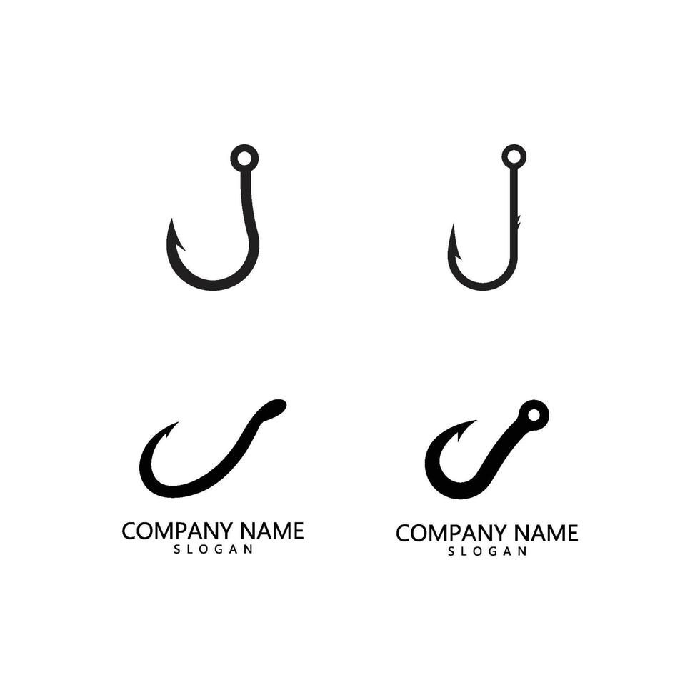 fishing hook logo vector