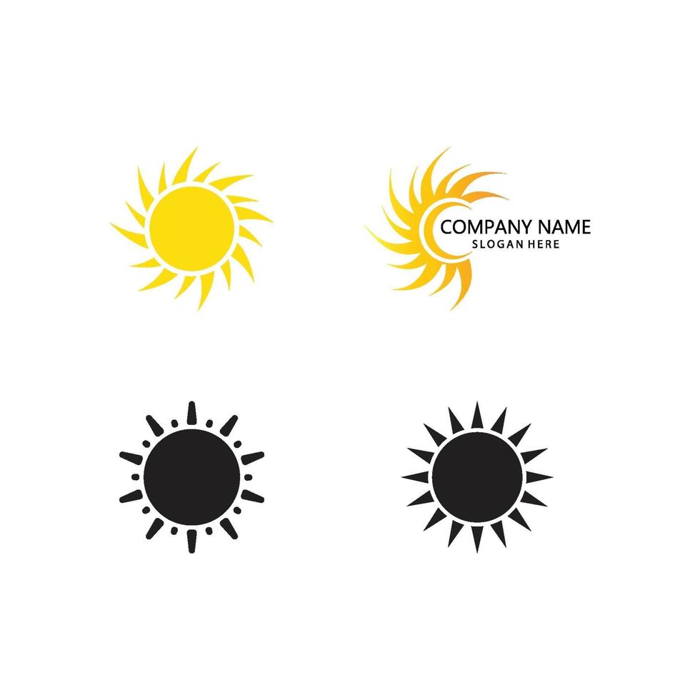 logotipo de ilustración de sol vector