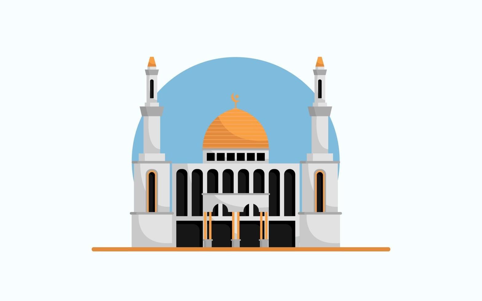 edificio de la mezquita para adorar vector