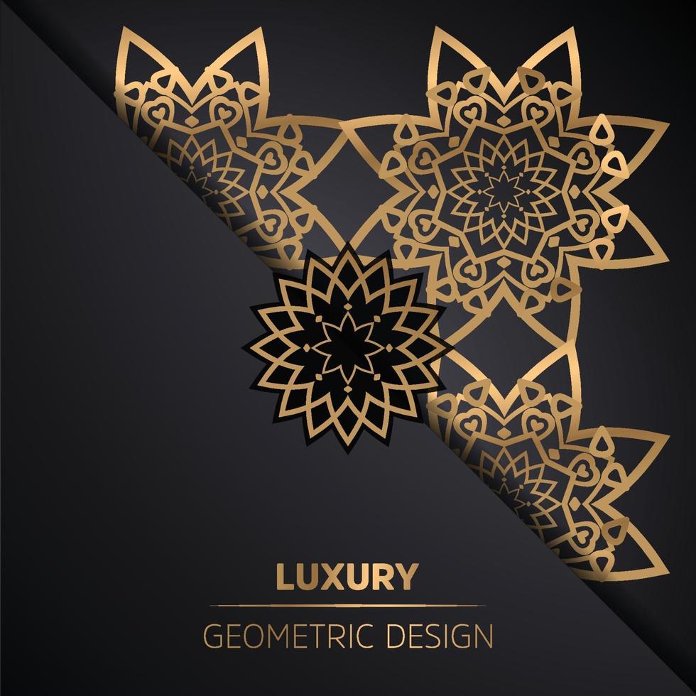 Luxury mandala background with golden arabesque pattern vector