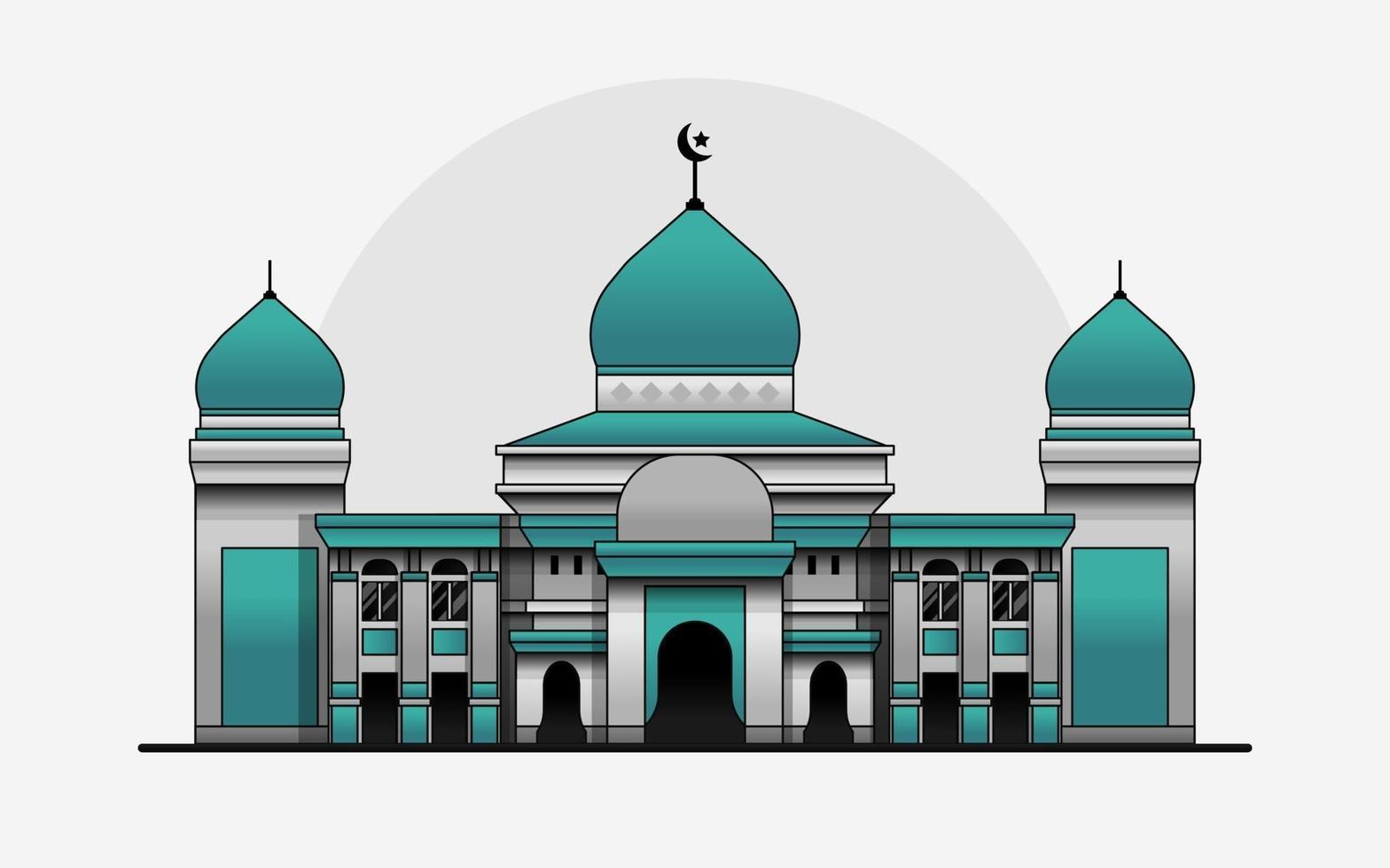 Ilustración de vector de mezquita moderna