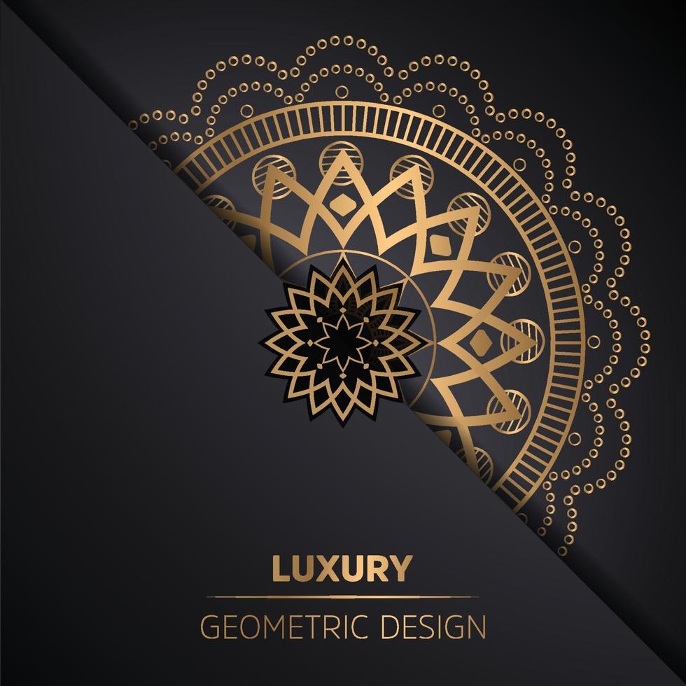 Luxury mandala style golden pattern background vector