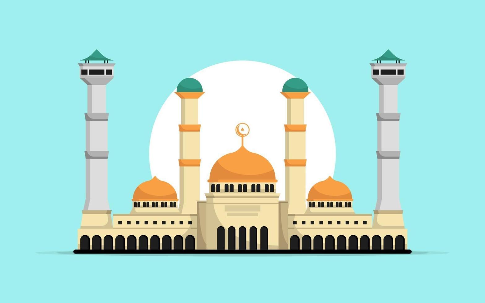 ilustración del edificio de la mezquita vector