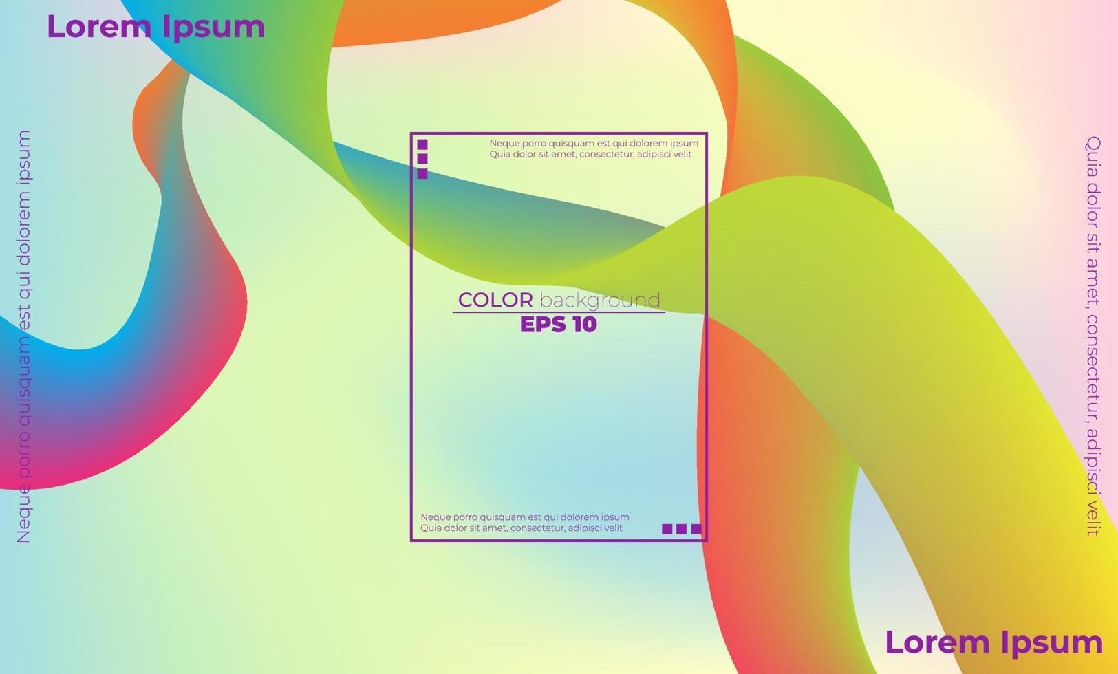 Abstract fluid color pattern of neon color liquid gradient background vector