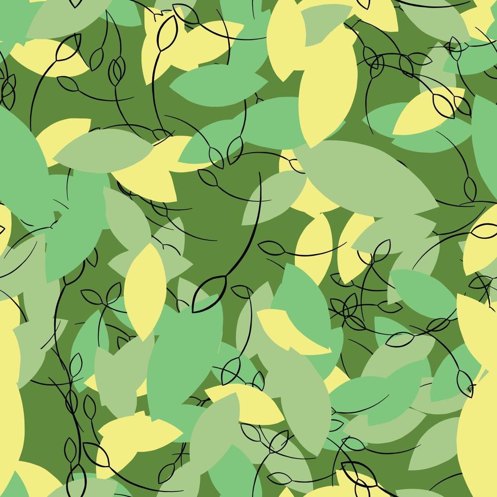 patrón de fondo de textura transparente de vector. dibujados a mano, verde, amarillo, colores negros. vector