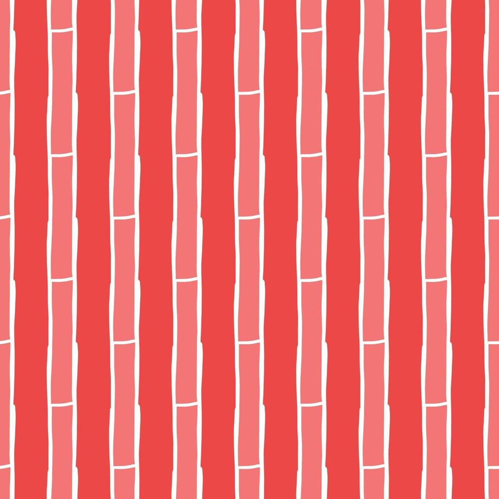 Vector seamless texture background pattern. Hand drawn, red, white colors.