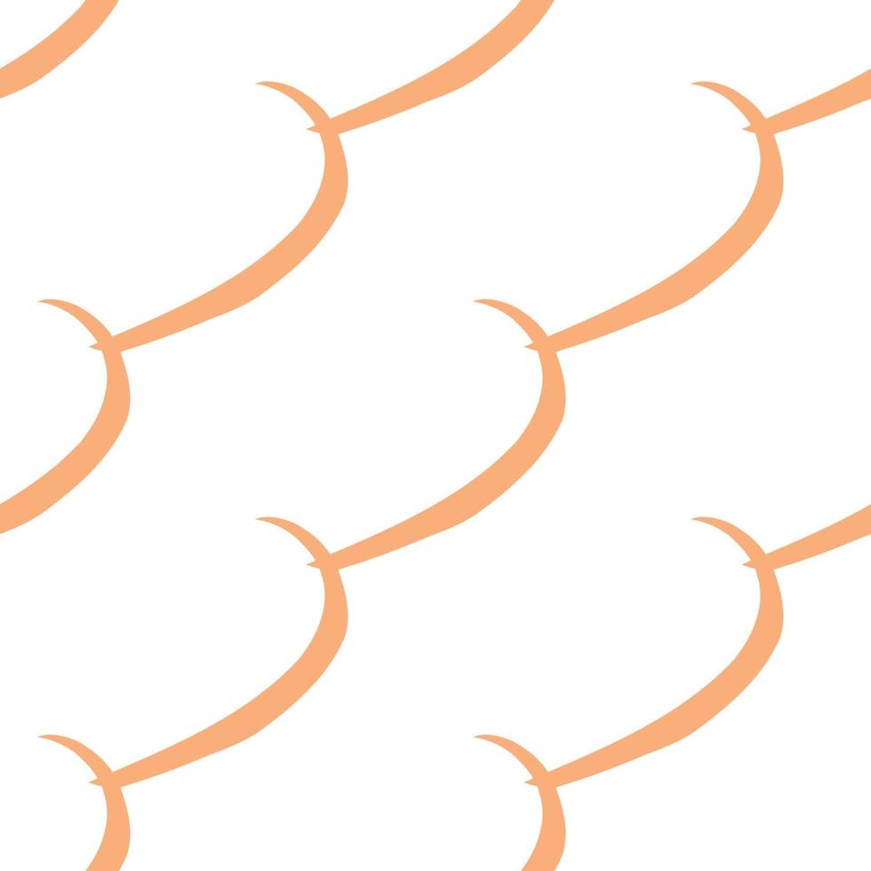 Vector seamless texture background pattern. Hand drawn, orange, white colors.