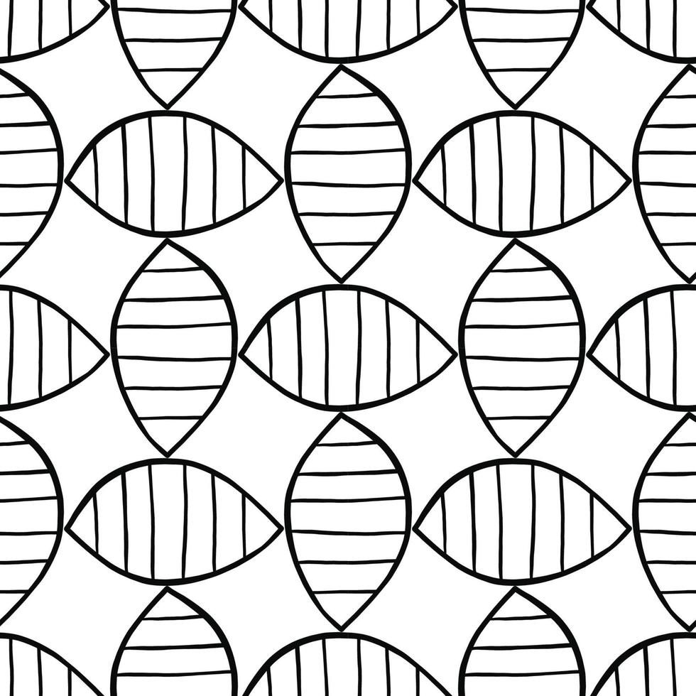 Vector seamless texture background pattern. Hand drawn, black, white colors.