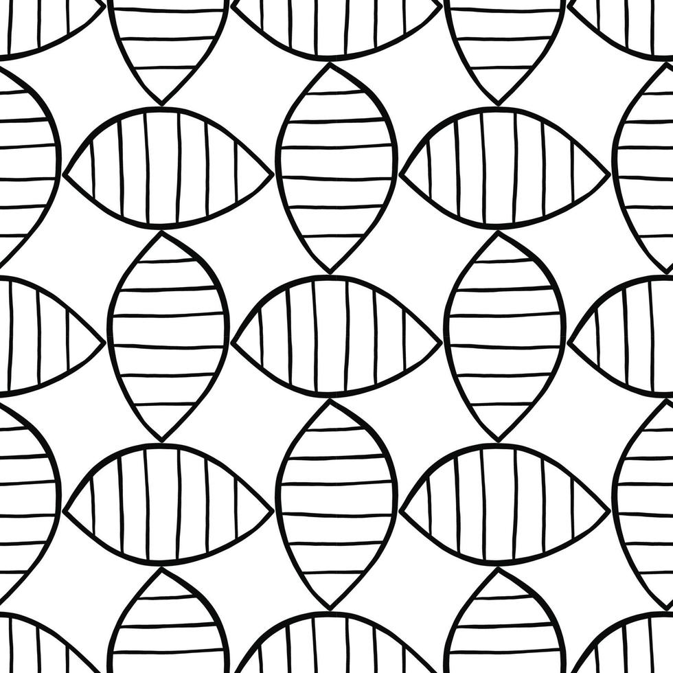 Vector seamless texture background pattern. Hand drawn, black, white colors.