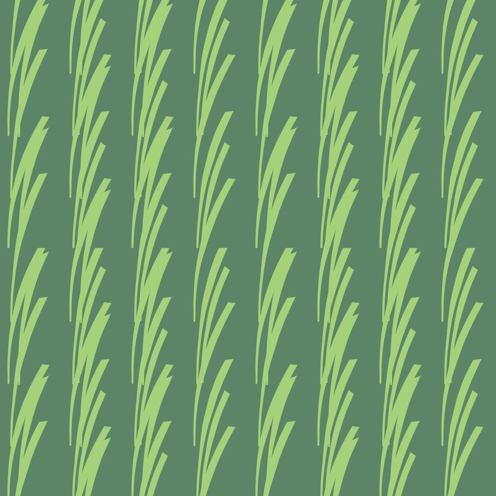 Vector seamless texture background pattern. Hand drawn, green colors.