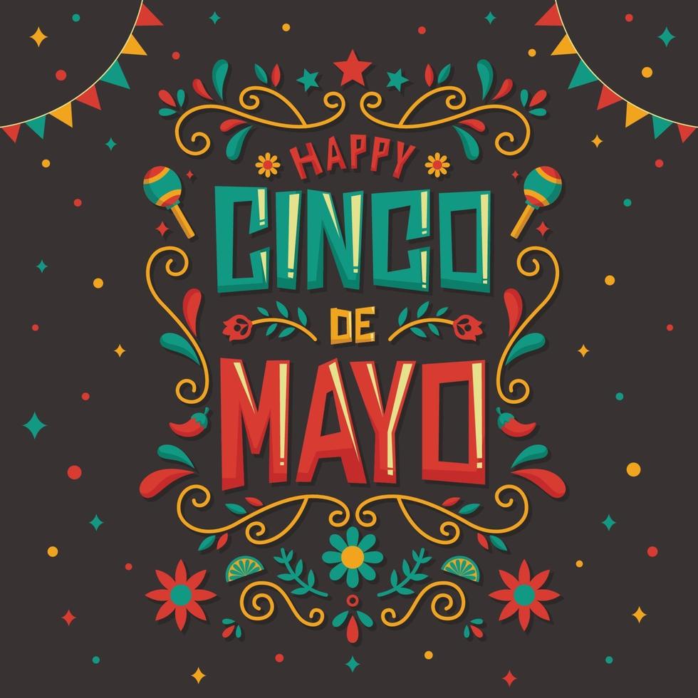 Cinco De Mayo Festival with Hand Drawing vector