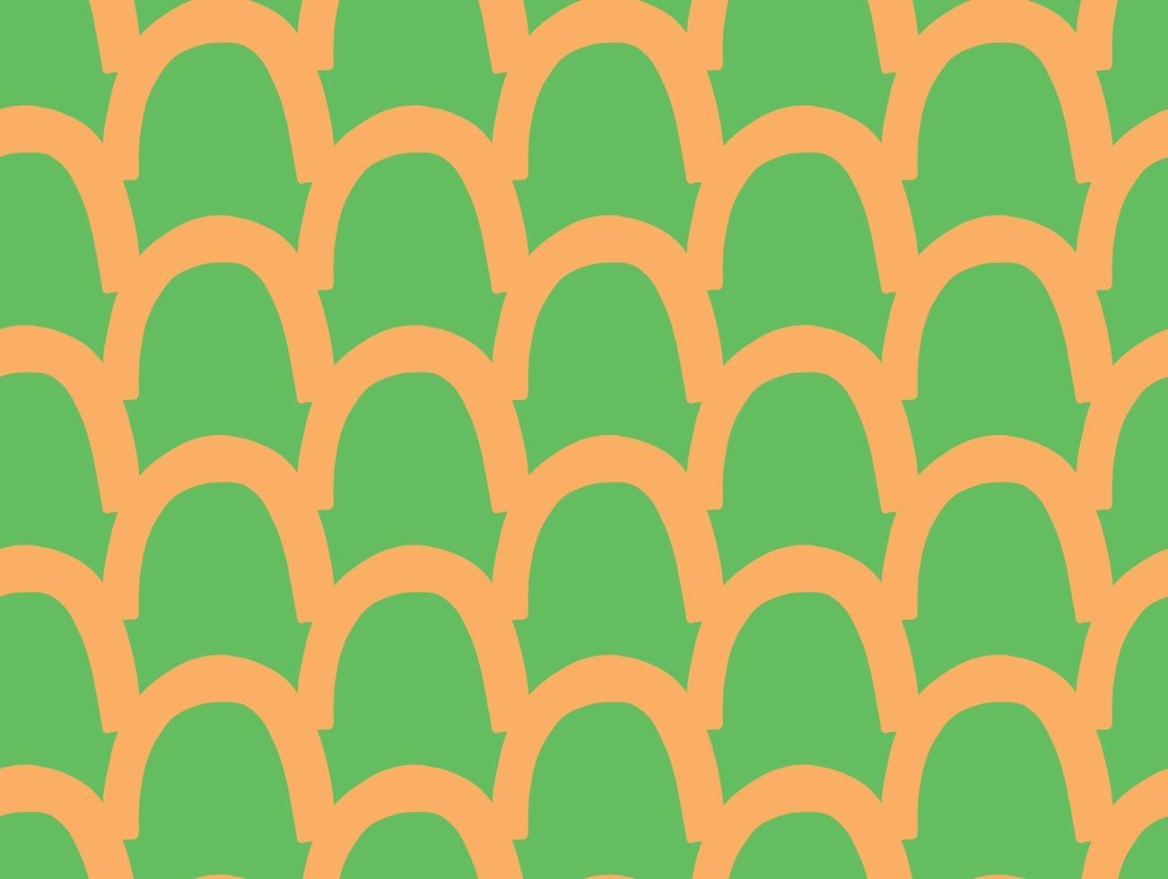 Vector texture background, seamless pattern. Hand drawn, orange, green colors.