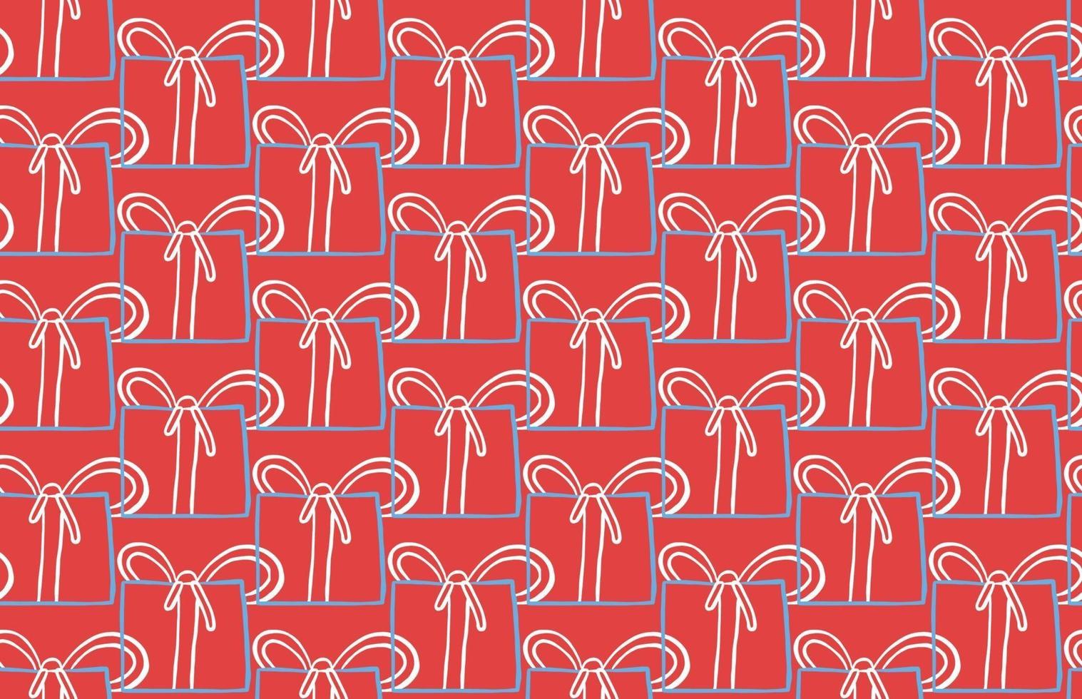 Vector texture background, seamless pattern. Hand drawn, red, white, blue colors.