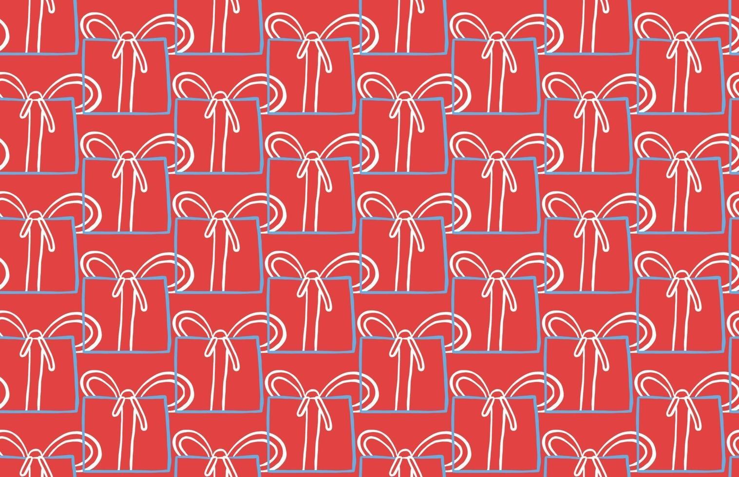 Vector texture background, seamless pattern. Hand drawn, red, white, blue colors.