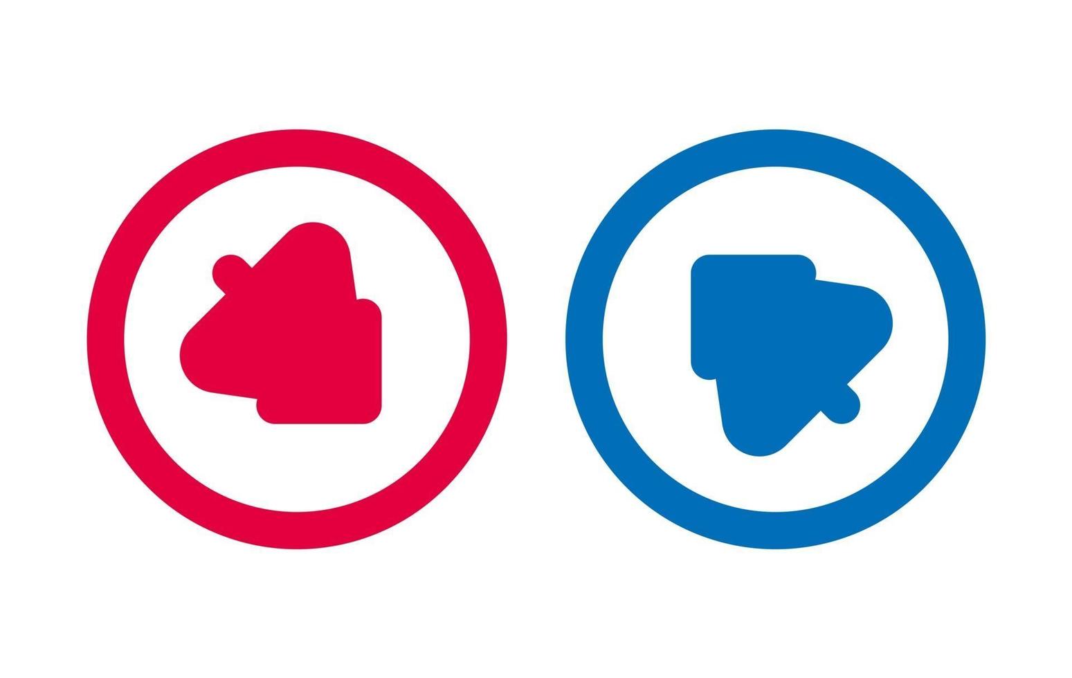 Arrow Tree Line Icon Design Red And Blue vector