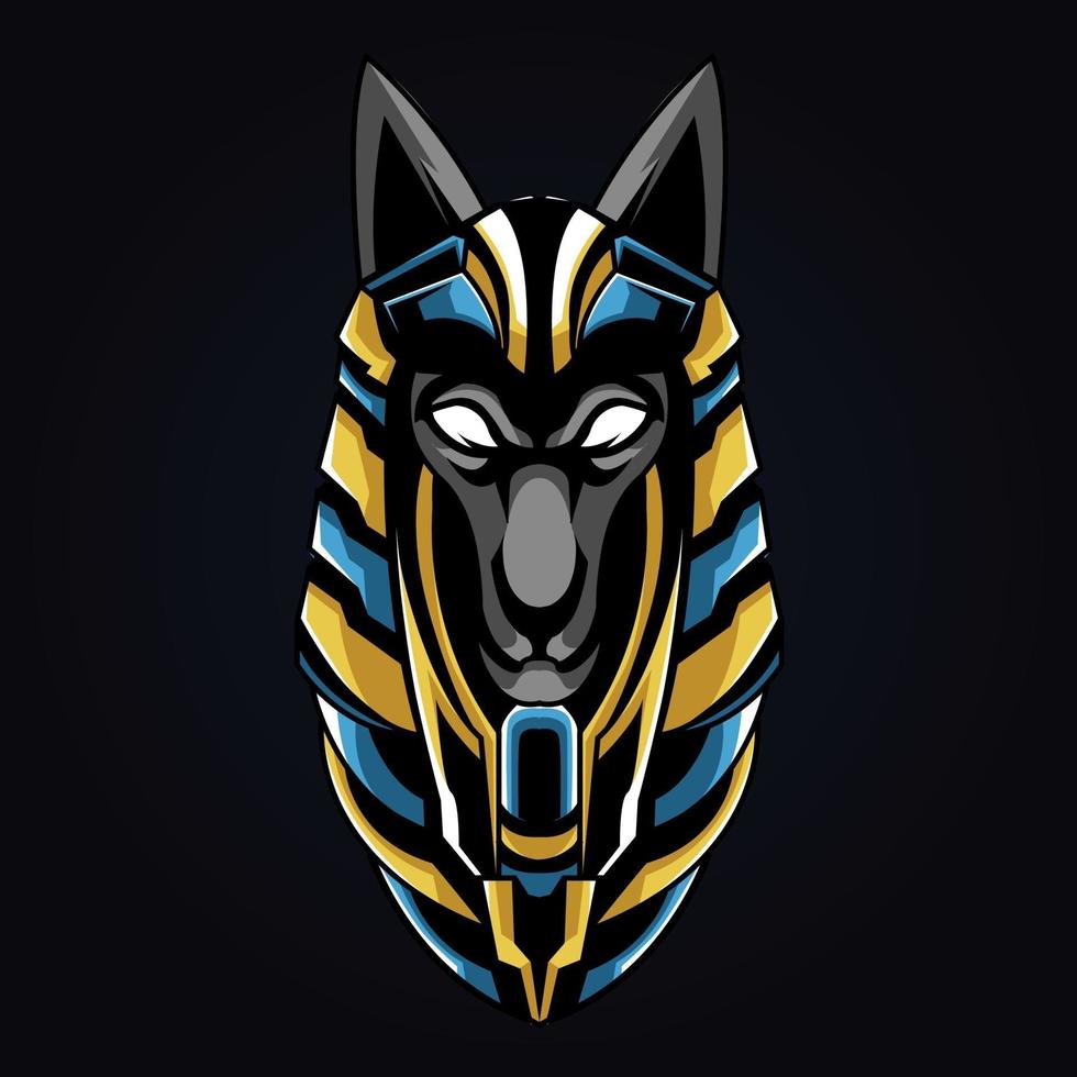 egypt anubis artwork illustration vector