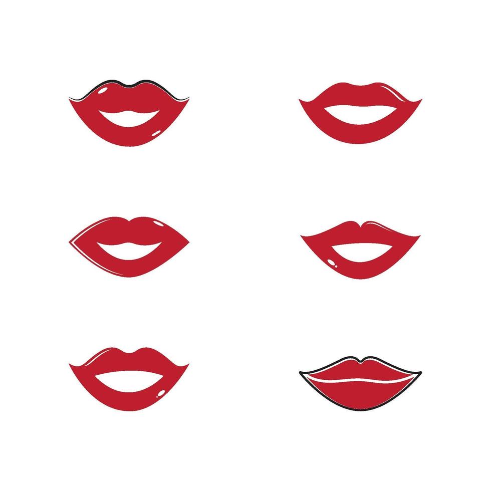 vector de logo de labios de mujer