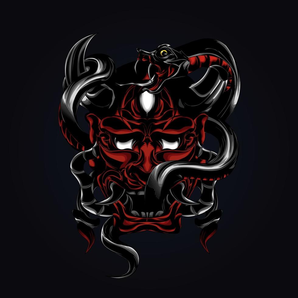 satan snake artwork illustration vector