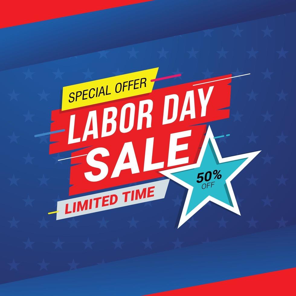 Labor Day Sale Banner Vector Background Design